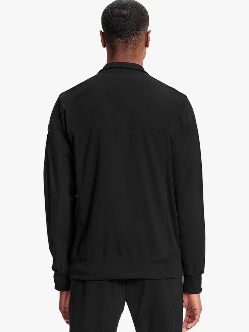 Cherokee Infinity Men's Zip Front Rib Panel Scrub Jacket - Picture 2 of 7